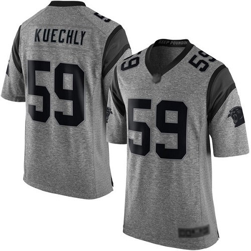 Carolina Panthers Limited Gray Men Luke Kuechly Jersey NFL Football #59 Gridiron->carolina panthers->NFL Jersey